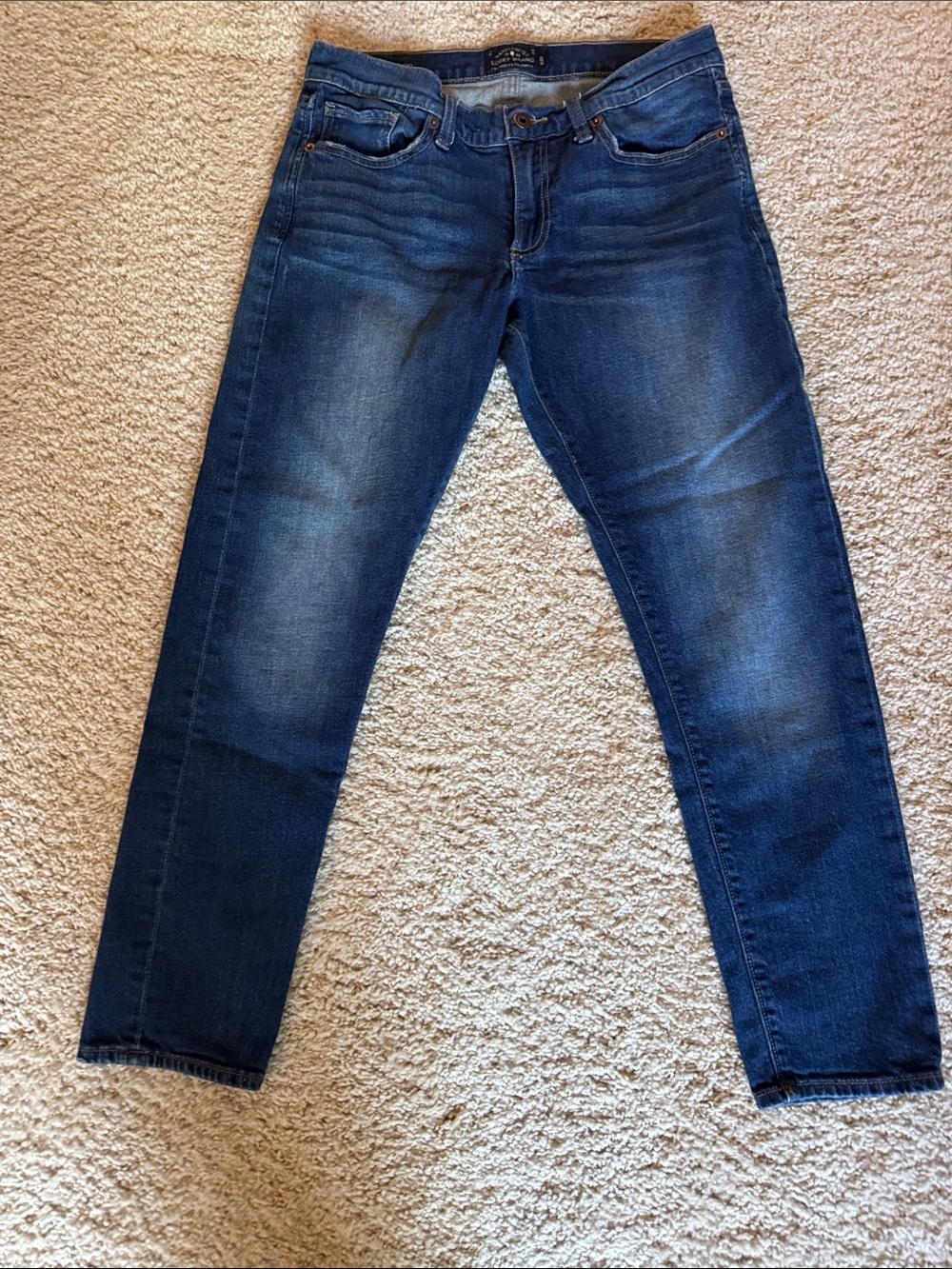 Lucky Brand Women's Faded Dark Blue Skinny Jeans Sienna Slim Boyfriend